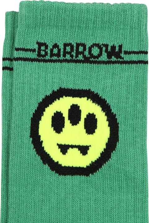 Barrow Underwear for Boys Barrow Green Socks For Kids With Logo And Smiley
