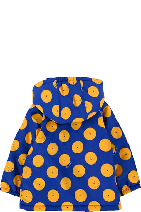 Homeware Gucci Blue Windbreaker Jacket For Baby Boy With Sun