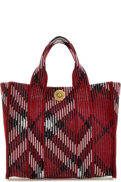 Burberry Totes for Women Burberry Embroidered Fabric Handbag