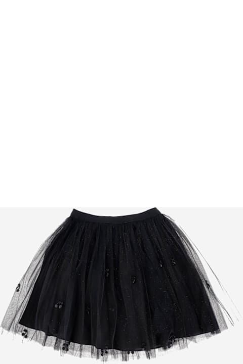 Bonpoint for Kids Bonpoint Tulle Skirt With Rhinestone Polka Dots