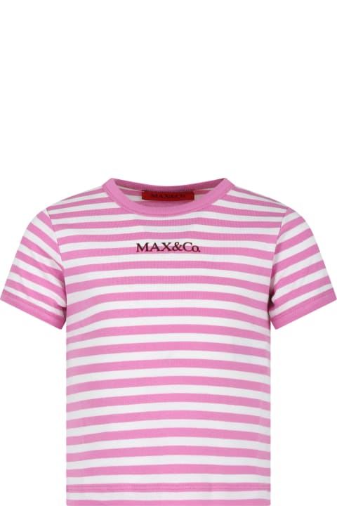ガールズ Max&Co.のTシャツ＆ポロシャツ Max&Co. Fuchsia T-shirt For Girl With Logo
