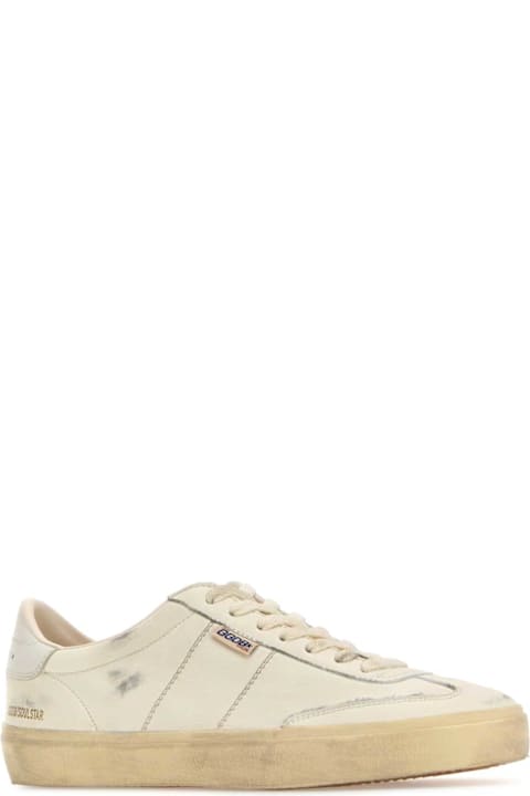 Golden Goose أحذية لـ القسم الرجالي Golden Goose White Leather Soul Star Sneakers