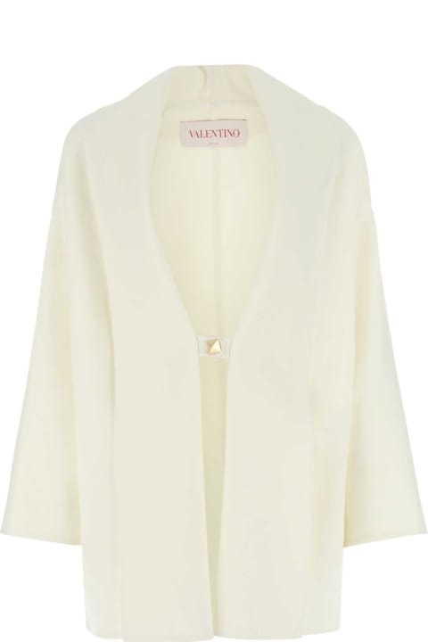 Valentino Garavani for Women Valentino Garavani Ivory Wool Blend Coat