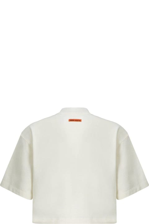 HERON PRESTON Clothing for Women HERON PRESTON Logo Embroidered Cropped T-shirt