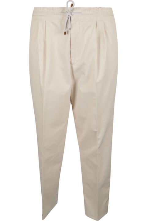 Pants for Men Brunello Cucinelli Elastic Drawstring Waist Trousers