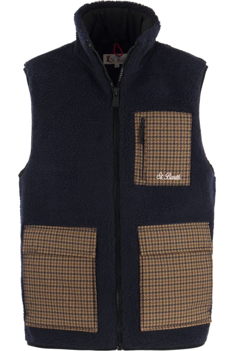 MC2 Saint Barth Coats & Jackets for Men MC2 Saint Barth Sherpa Waistcoat With Patch Pockets