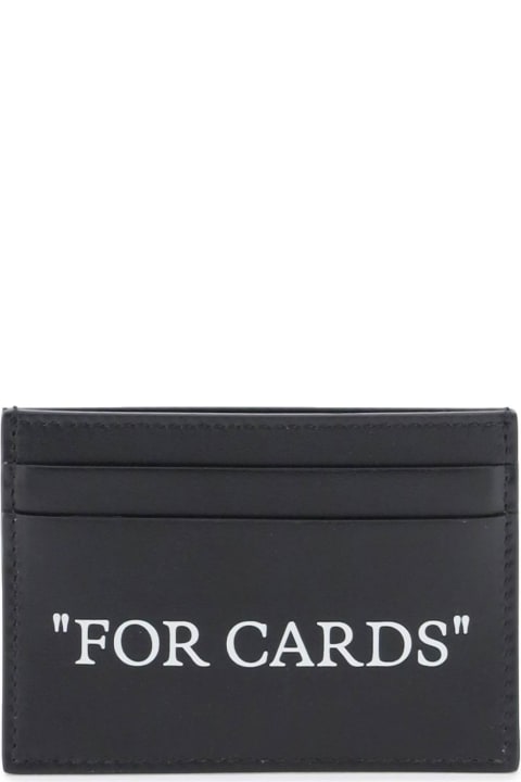 Wallets for Men Off-White Bookish Card Holder With Lettering