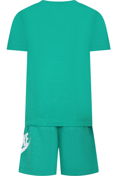 Nike for Kids Nike Green Suit For Boy With Logo