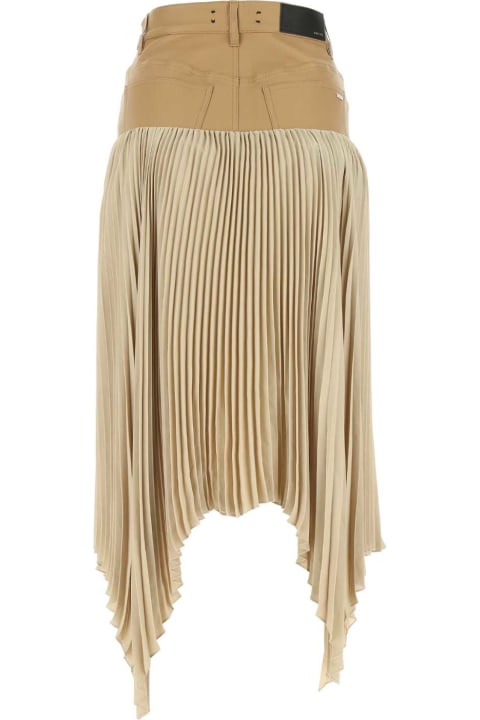 Sale for Women AMIRI Two-tone Crepe And Leather Skirt