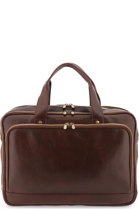 Bags for Men Brunello Cucinelli Leather Handbag