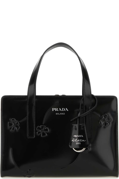 Totes for Women Prada Black Leather Re-edition 1995 Handbag