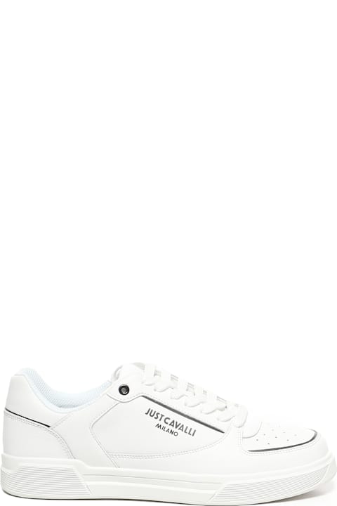 Just Cavalli Sneakers for Men Just Cavalli Leather Logo Sneaker