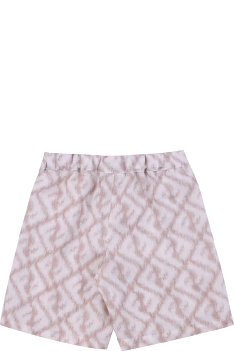 Linen Shorts With Monogram Logo