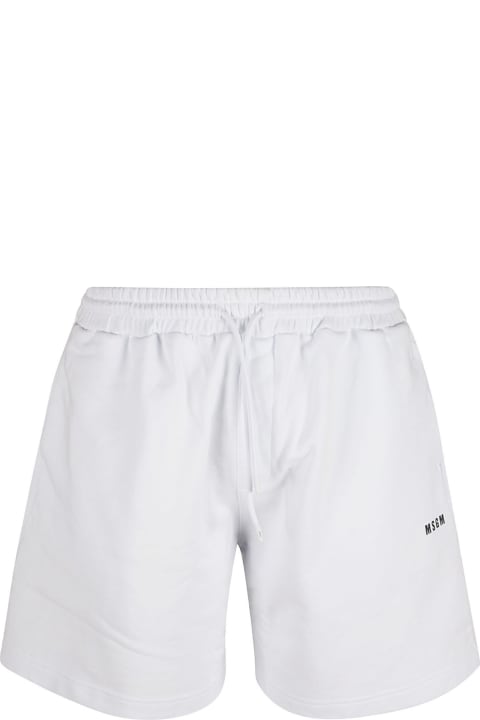MSGM Pants for Men MSGM Logo Bermuda Shorts