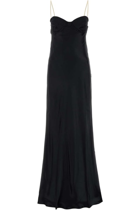 Dresses for Women Miu Miu Black Stain Long Dress