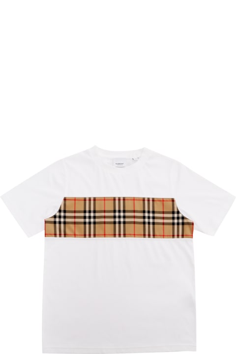 Burberry Sale for Kids Burberry White T-short With Print