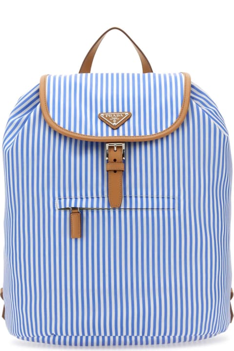 Backpacks for Men Prada Printed Re-nylon Backpack