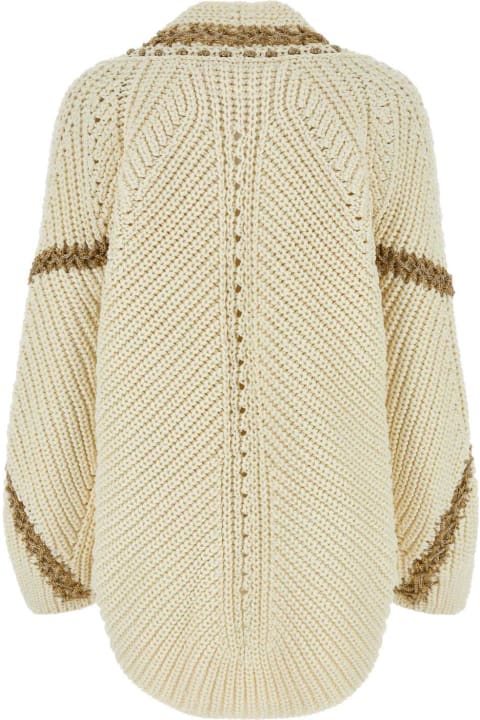Ermanno Scervino Sweaters for Women Ermanno Scervino Ivory Cotton Cardigan