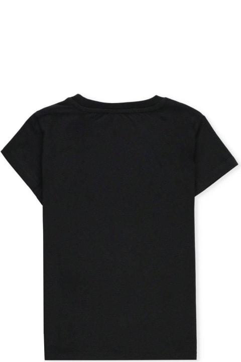 Balmain Topwear for Boys Balmain Logo Lettering Crewneck T-shirt