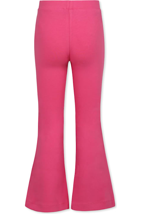 Bottoms for Girls Moschino Fuchsia Leggings For Girl With Teddy Bear