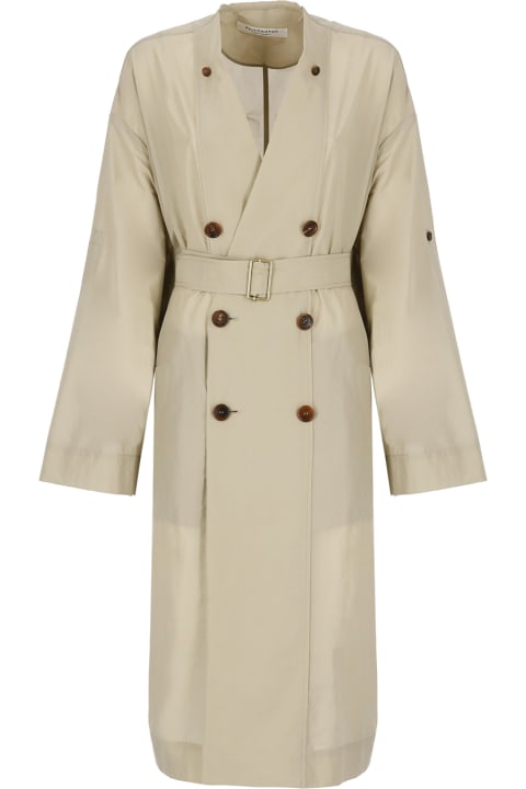 Coats & Jackets for Women Philosophy di Lorenzo Serafini Cotton Blend Double-breasted Overcoat