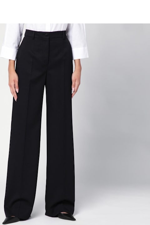 Dolce & Gabbana Clothing for Women Dolce & Gabbana Black Wool Flared Trousers