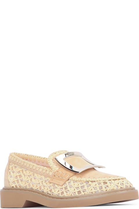 Roger Vivier for Kids Roger Vivier Viv Rangers Raffia Braided Loafe 25