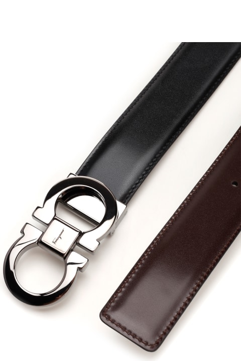 Ferragamo Belts for Women Ferragamo Black/brown 'gancini' Reversible Belt