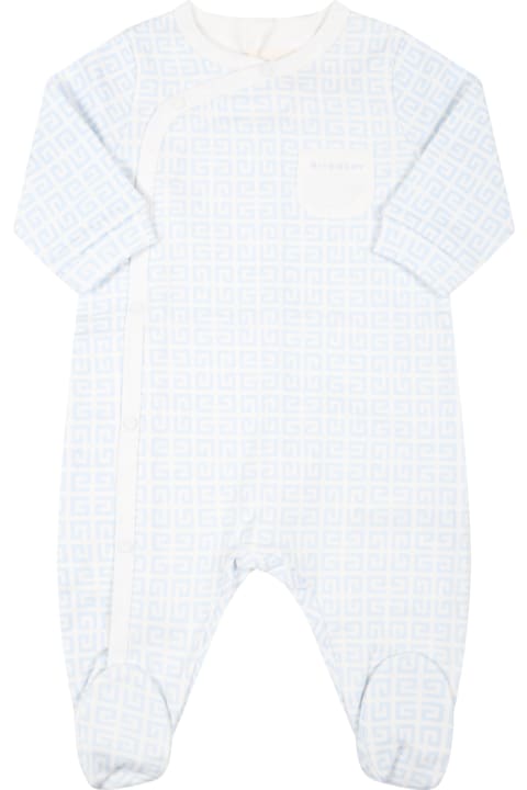 White Babygrow For Baby Girl With Iconic G