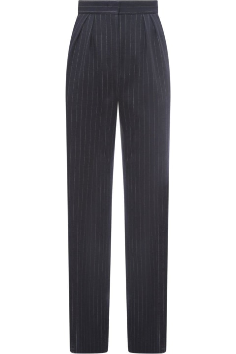 Max Mara Pants & Shorts for Women Max Mara High-waisted Chalk-stripe Jersey Trousers