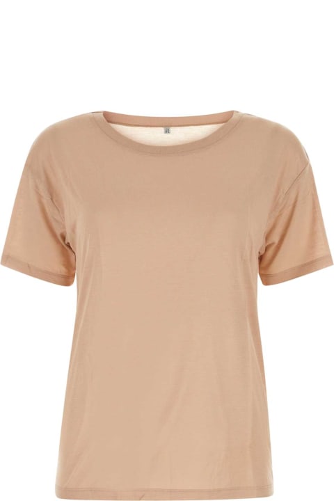 Baserange Topwear for Women Baserange Silk Pink Bamboo Tolo T-shirt