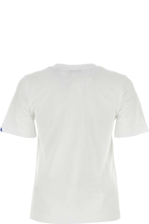ウィメンズ Burberryのトップス Burberry White Cotton T-shirt
