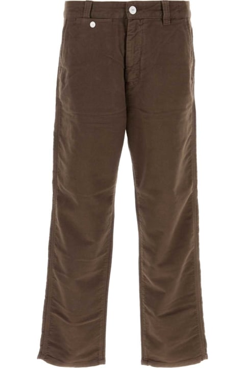 Pants for Men Stone Island Brown Cotton Loose Pant