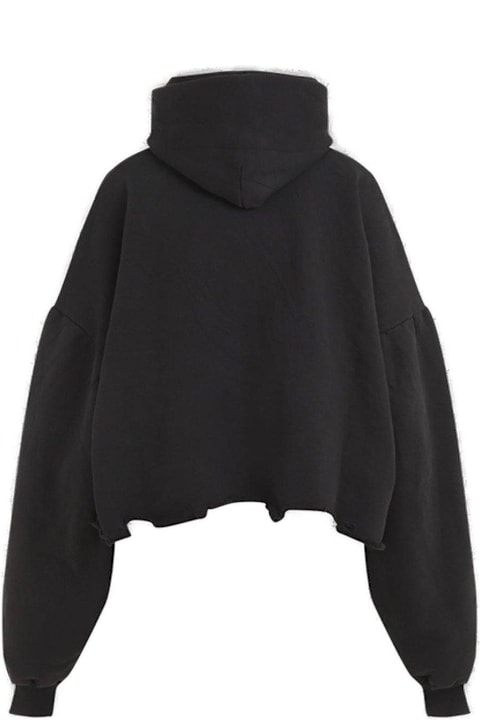 Balenciaga for Women Balenciaga Loop Sports Icon Destroyed Cropped Hoodie