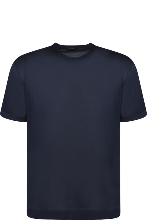 Zegna for Men Zegna Blue Silk T-shirt