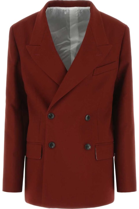 Quira Coats & Jackets for Women Quira Burgundy Wool Blazer