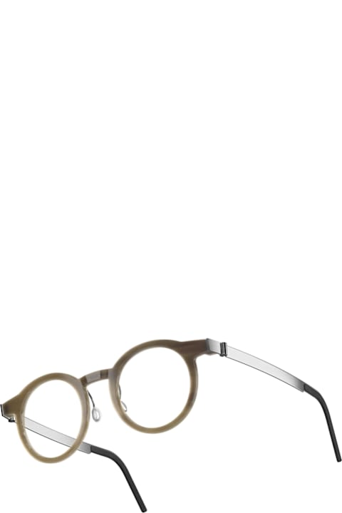 LINDBERG نظارات لـ القسم الرجالي LINDBERG Lindberg Buffalo Horn 1846 H16 10 Marrone Chiaro Silver Glasses