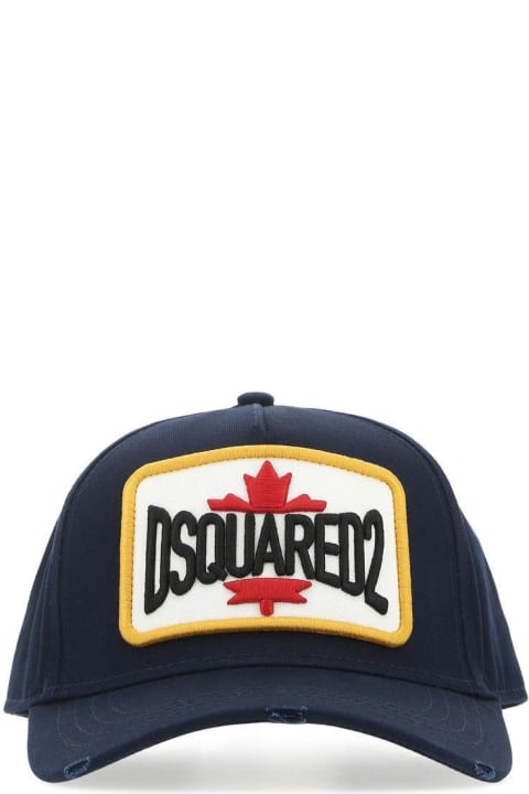 Dsquared2 Hats for Women Dsquared2 Midnight Blue Cotton Baseball Cap