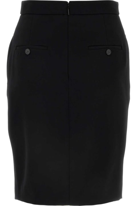 Fashion for Women Saint Laurent Black Wool Skirt