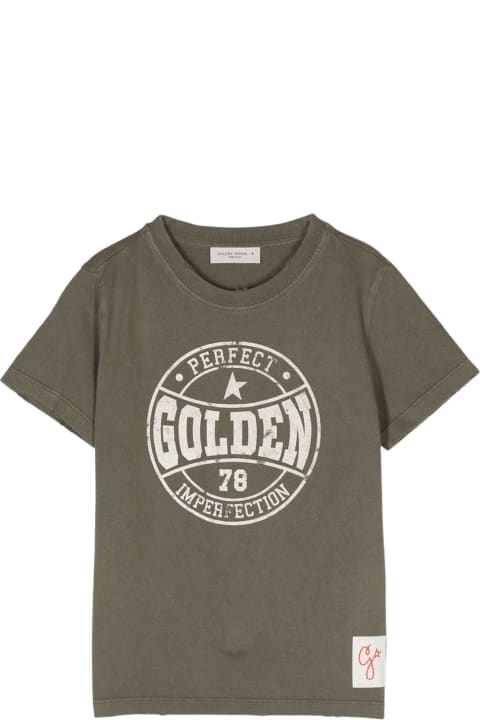 Golden Goose T-Shirts & Polo Shirts for Boys Golden Goose Green T-shirt Boy Kids