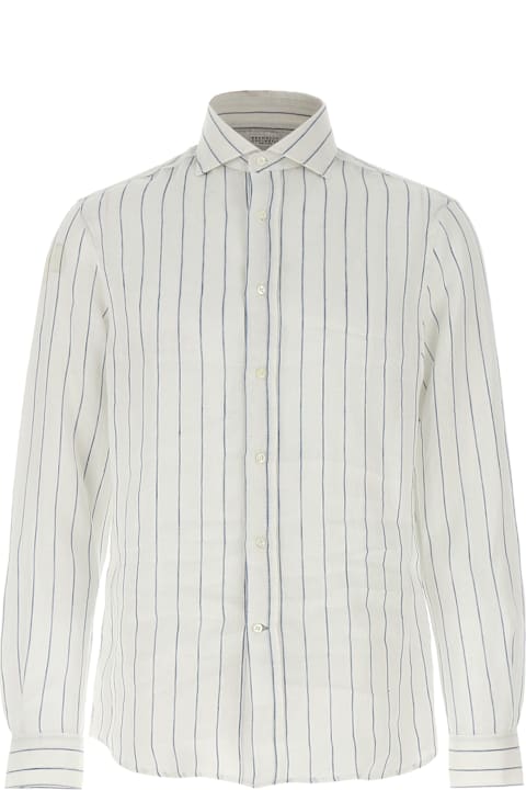 Fashion for Men Brunello Cucinelli Striped Linen Shirt