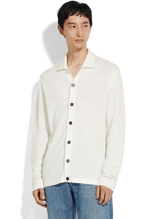 Zegna Sweaters for Men Zegna Long-sleeved Knit Shirt