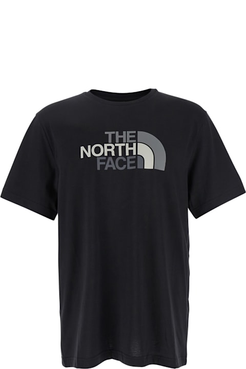 Homeware The North Face Black T-shirt With Maxi Logo Printed On The Front And Back In Cotton Blend Man