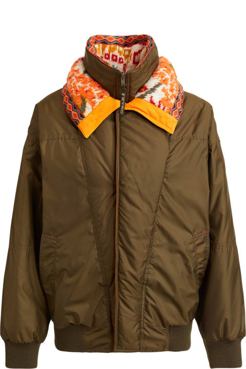 Etro for Women Etro Woman Military Green Jacket With Multicolored Details