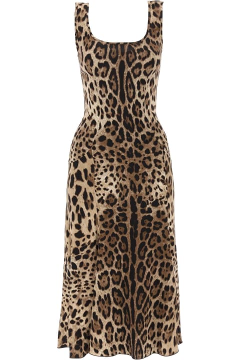 Dolce & Gabbana Dresses for Women Dolce & Gabbana Leopard-print Midi Dress