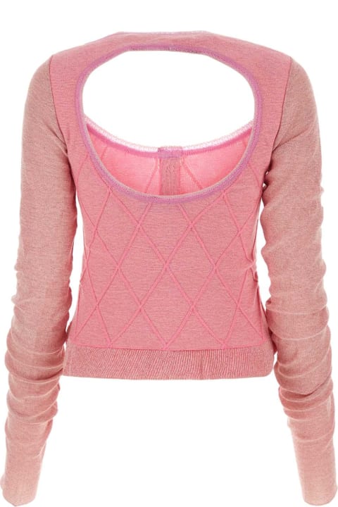 Cormio Fleeces & Tracksuits for Women Cormio Pink Cotton Blend Elena Sweater