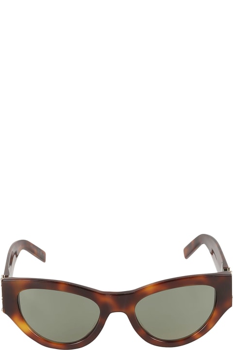 Saint Laurent Eyewear Eyewear for Women Saint Laurent Eyewear Ysl Hinge Flame Effect Oval Frame Sunglasses
