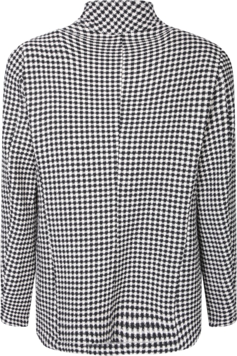 Emporio Armani Coats & Jackets for Women Emporio Armani Houndstooth Pattern White/black Jacket