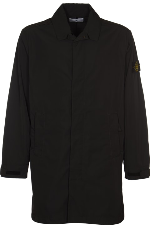 Coats & Jackets for Men Stone Island Logo Concealed Jacket