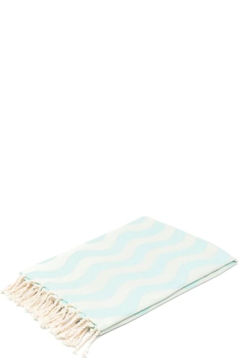 Scarves for Men MC2 Saint Barth Jacquard Beach Towel With Fringe